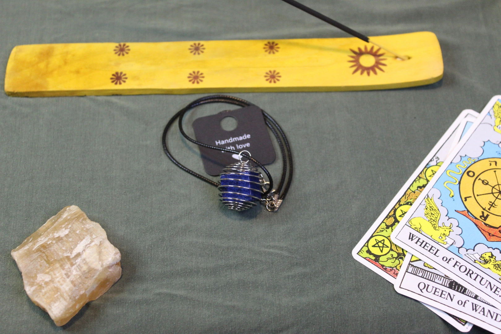 Lapis Lazuli Spiral Cage Necklace